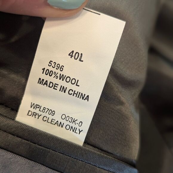 Oscar De La Renta Blazer Jacket Men's 40L houndstooth Wool 3 Button Sport Coat - Picture 9 of 10